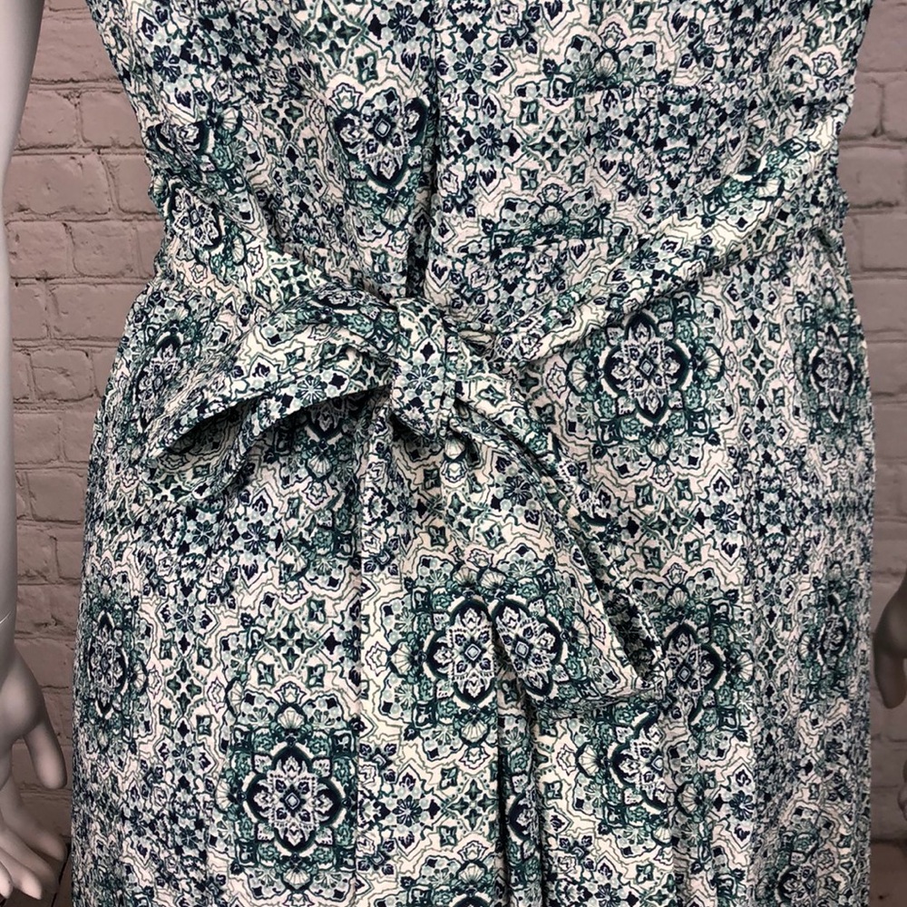 0X Michael Kors Seagreen Wrap Top Midi Dress Plus - Picture 8 of 8